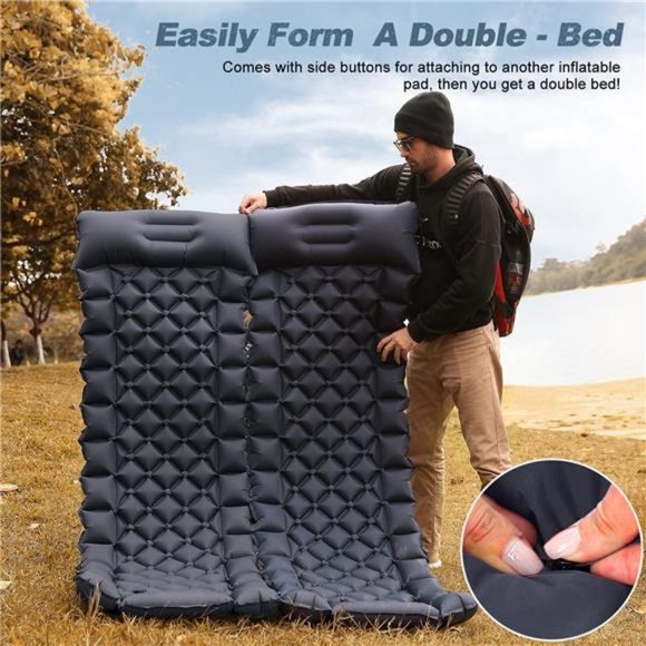 Sleeping Pad - Ultralight Inflatable Sleeping Mat with Built-in Foot Pump - Picture 5 of 7